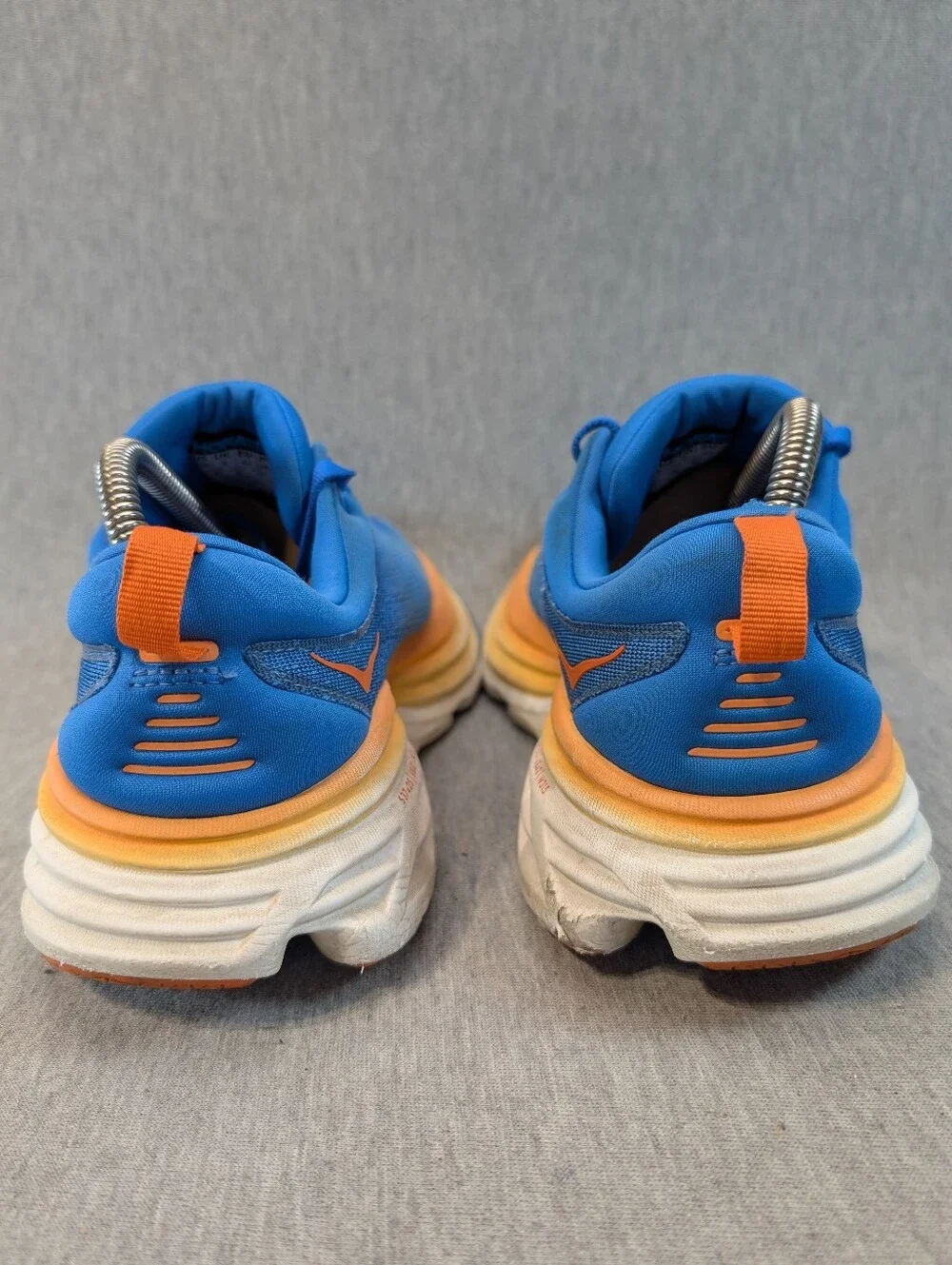 Hoka Bondi 8 Running Shoes Men's 8.5D Blue Orange Sneakers - Picture 9 of 16